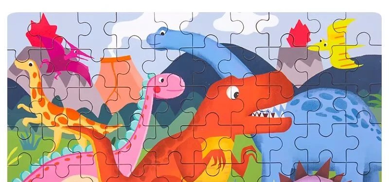Rompecabezas 60 piezas — Mundo de Dinosaurios