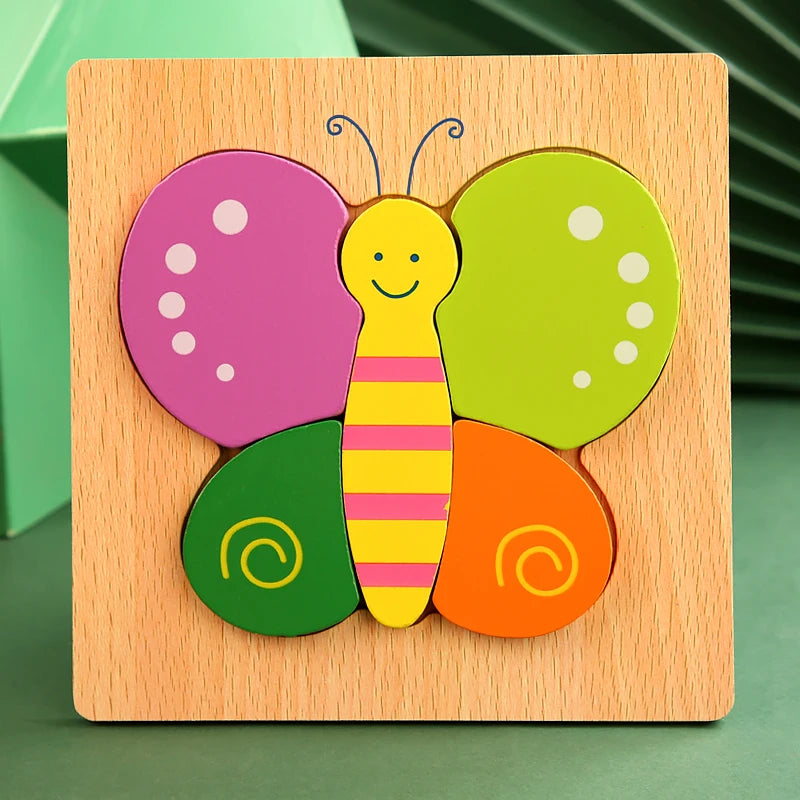 Rompecabezas 3D de Madera — Mariposa
