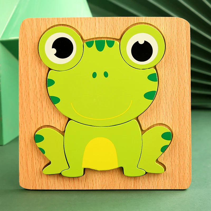 Rompecabezas 3D de Madera — Rana