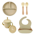 Set de Alimentación de Silicona — Beige (6 piezas)