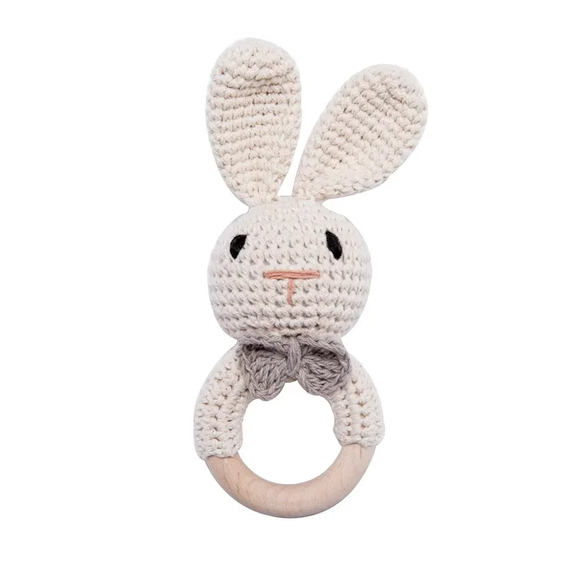 Sonajero de crochet — Conejito con Moño